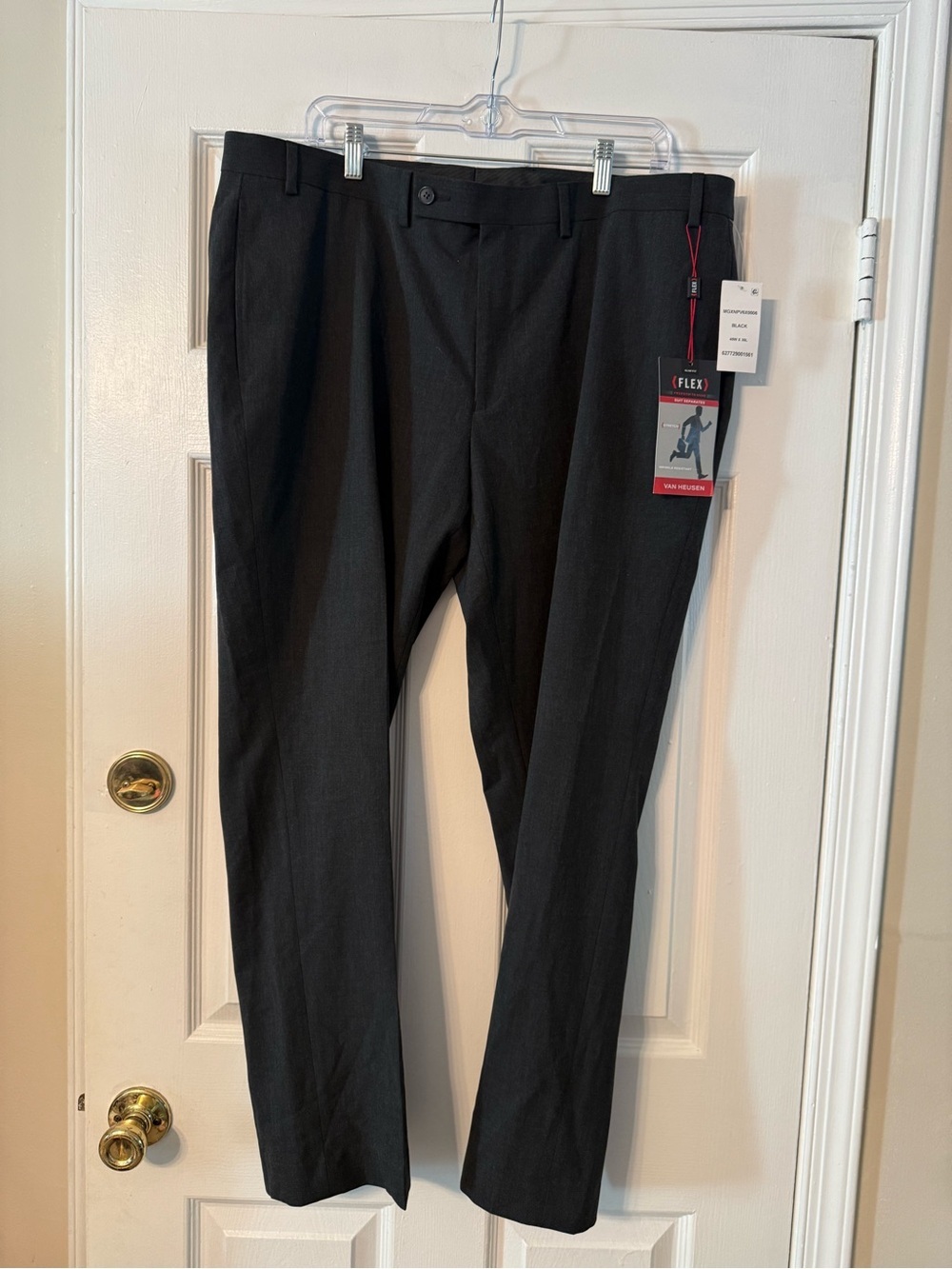 Van Heusen Black Men's Dress Pants - Flex